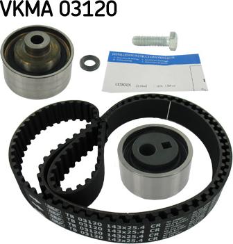 SKF VKMA 03120 - Zobsiksnas komplekts adetalas.lv