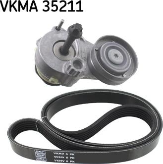 SKF VKMA 35211 - Ķīļrievu siksnu komplekts adetalas.lv