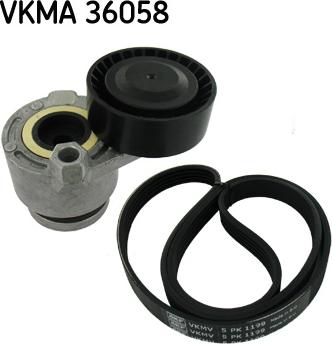 SKF VKMA 36058 - Ķīļrievu siksnu komplekts adetalas.lv