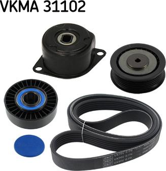 SKF VKMA 31102 - Ķīļrievu siksnu komplekts adetalas.lv