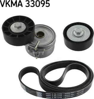 SKF VKMA 33095 - Ķīļrievu siksnu komplekts adetalas.lv