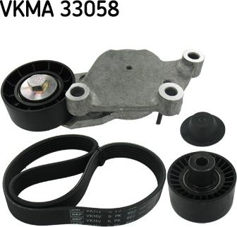 SKF VKMA 33058 - Ķīļrievu siksnu komplekts adetalas.lv