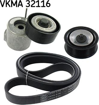 SKF VKMA 32116 - Ķīļrievu siksnu komplekts adetalas.lv