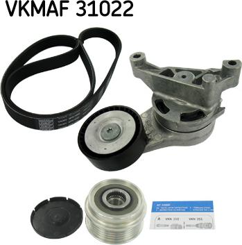 SKF VKMAF 31022 - Ķīļrievu siksnu komplekts adetalas.lv