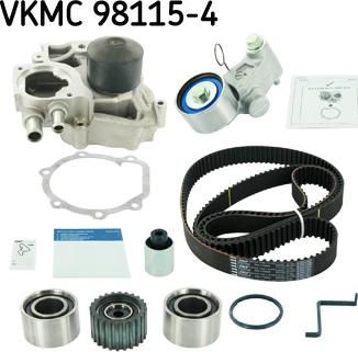 SKF VKMC 98115-4 - Ūdenssūknis + Zobsiksnas komplekts adetalas.lv