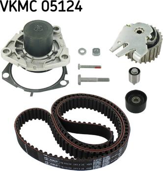 SKF VKMC 05124 - Ūdenssūknis + Zobsiksnas komplekts adetalas.lv