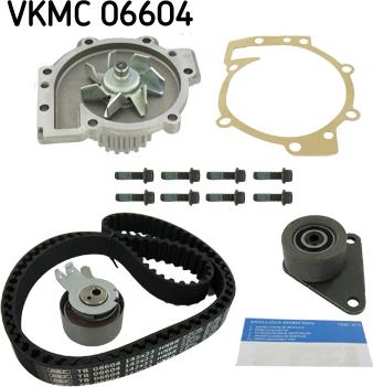 SKF VKMC 06604 - Ūdenssūknis + Zobsiksnas komplekts adetalas.lv