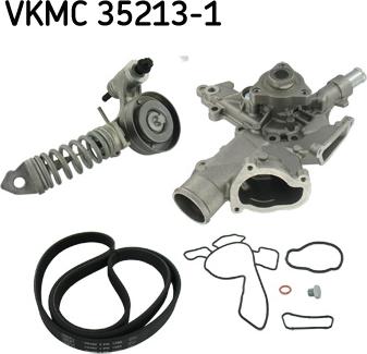 SKF VKMC 35213-1 - Ūdenssūknis + ķīļrievu siksnas komplekts adetalas.lv