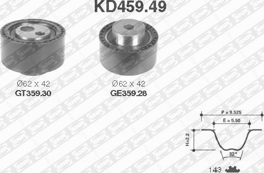 SNR KD459.49 - Zobsiksnas komplekts adetalas.lv