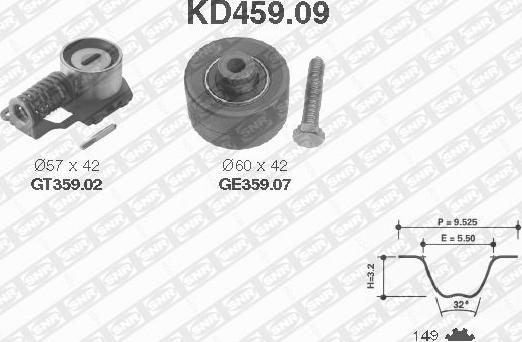 SNR KD459.09 - Zobsiksnas komplekts adetalas.lv