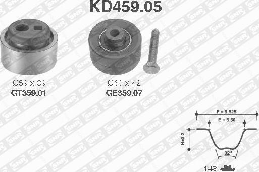 SNR KD459.05 - Zobsiksnas komplekts adetalas.lv