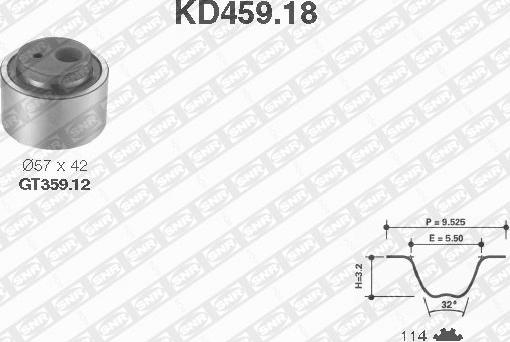 SNR KD459.18 - Zobsiksnas komplekts adetalas.lv