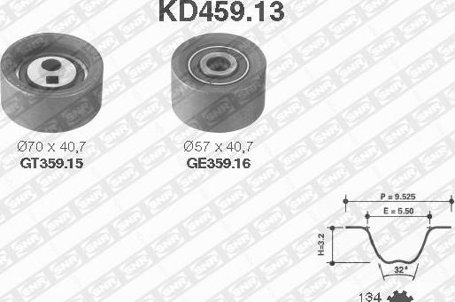 SNR KD459.13 - Zobsiksnas komplekts adetalas.lv