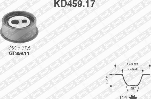 SNR KD459.17 - Zobsiksnas komplekts adetalas.lv