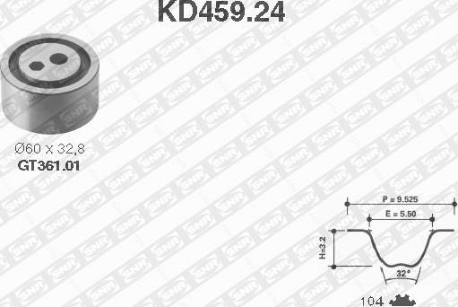 SNR KD459.24 - Zobsiksnas komplekts adetalas.lv