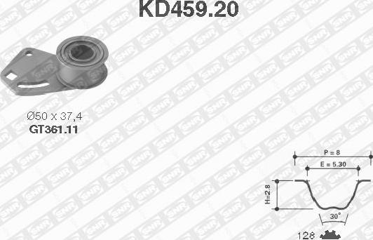 SNR KD459.20 - Zobsiksnas komplekts adetalas.lv