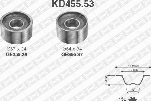 SNR KD455.53 - Zobsiksnas komplekts adetalas.lv