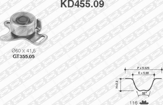 SNR KD455.09 - Zobsiksnas komplekts adetalas.lv