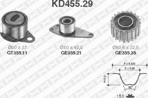 SNR KD455.29 - Zobsiksnas komplekts adetalas.lv