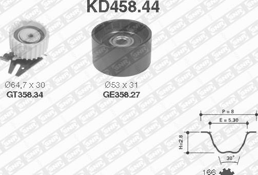 SNR KD458.44 - Zobsiksnas komplekts adetalas.lv