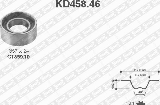 SNR KD458.46 - Zobsiksnas komplekts adetalas.lv