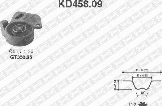 SNR KD458.09 - Zobsiksnas komplekts adetalas.lv