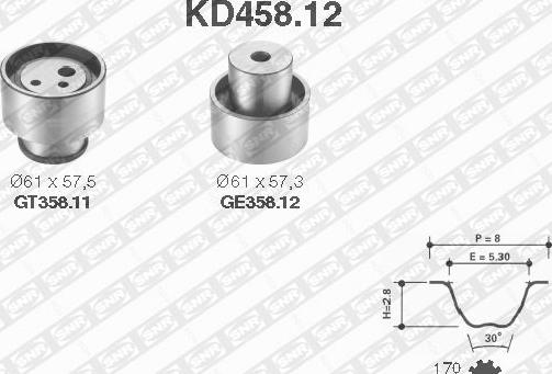 SNR KD458.12 - Zobsiksnas komplekts adetalas.lv