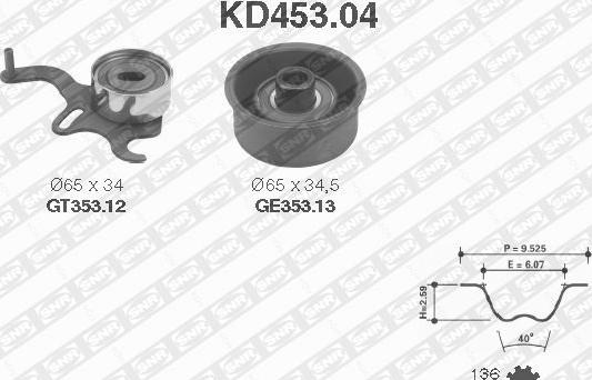 SNR KD453.04 - Zobsiksnas komplekts adetalas.lv