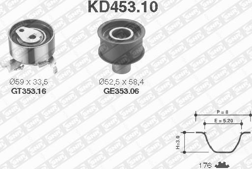 SNR KD453.10 - Zobsiksnas komplekts adetalas.lv