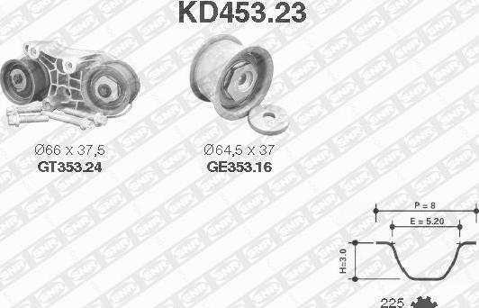 SNR KD453.23 - Zobsiksnas komplekts adetalas.lv