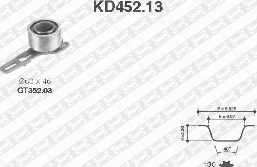 SNR KD452.13 - Zobsiksnas komplekts adetalas.lv