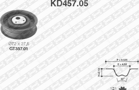 SNR KD457.05 - Zobsiksnas komplekts adetalas.lv