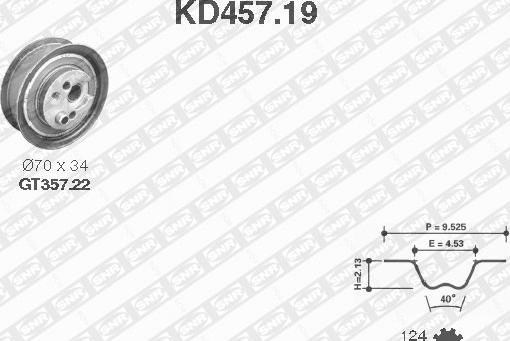 SNR KD457.19 - Zobsiksnas komplekts adetalas.lv