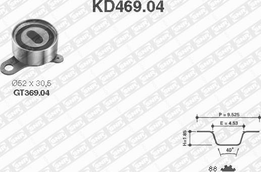 SNR KD469.04 - Zobsiksnas komplekts adetalas.lv