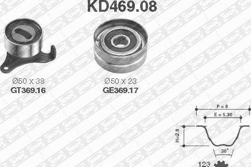 SNR KD469.08 - Zobsiksnas komplekts adetalas.lv