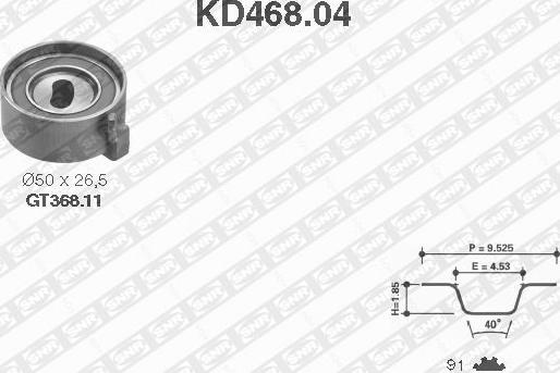 SNR KD468.04 - Zobsiksnas komplekts adetalas.lv