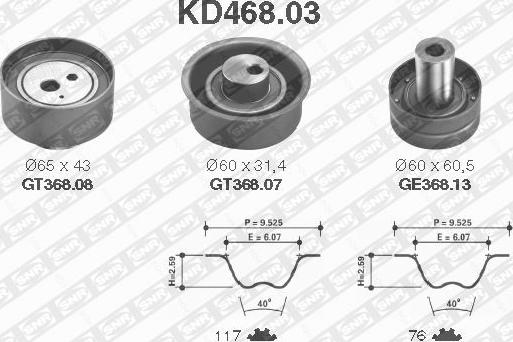 SNR KD468.03 - Zobsiksnas komplekts adetalas.lv