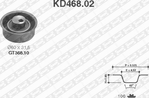 SNR KD468.02 - Zobsiksnas komplekts adetalas.lv