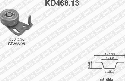 SNR KD468.13 - Zobsiksnas komplekts adetalas.lv