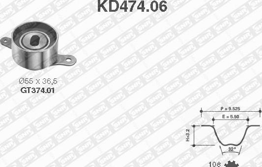 SNR KD474.06 - Zobsiksnas komplekts adetalas.lv