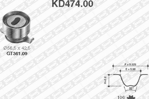 SNR KD474.00 - Zobsiksnas komplekts adetalas.lv