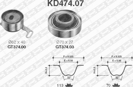 SNR KD474.07 - Zobsiksnas komplekts adetalas.lv