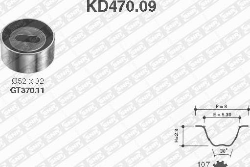 SNR KD470.09 - Zobsiksnas komplekts adetalas.lv