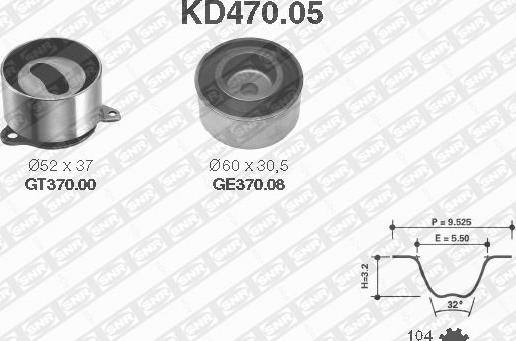 SNR KD470.05 - Zobsiksnas komplekts adetalas.lv