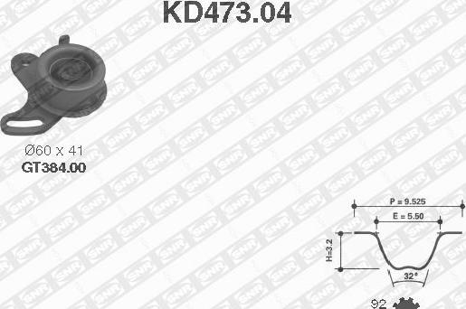 SNR KD473.04 - Zobsiksnas komplekts adetalas.lv