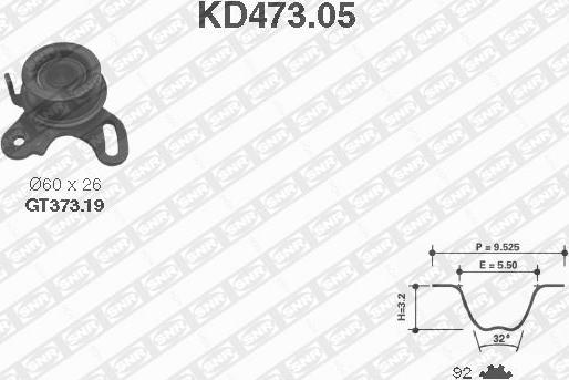 SNR KD473.05 - Zobsiksnas komplekts adetalas.lv