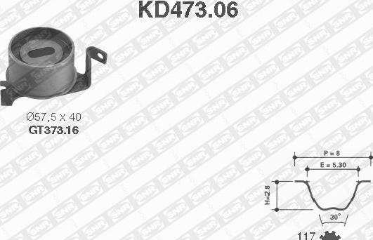 SNR KD473.06 - Zobsiksnas komplekts adetalas.lv