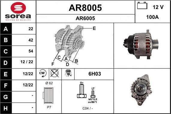 SNRA AR8005 - Ģenerators adetalas.lv