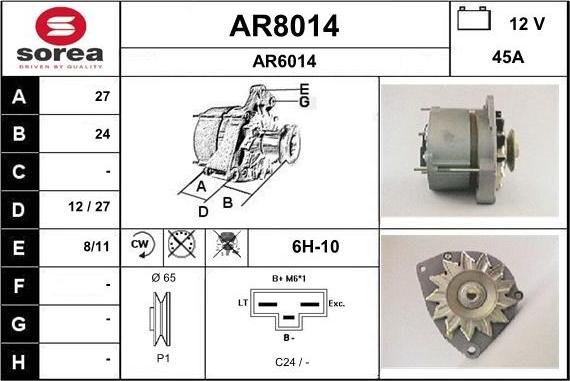 SNRA AR8014 - Ģenerators adetalas.lv