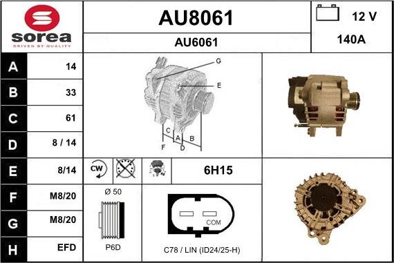 SNRA AU8061 - Ģenerators adetalas.lv